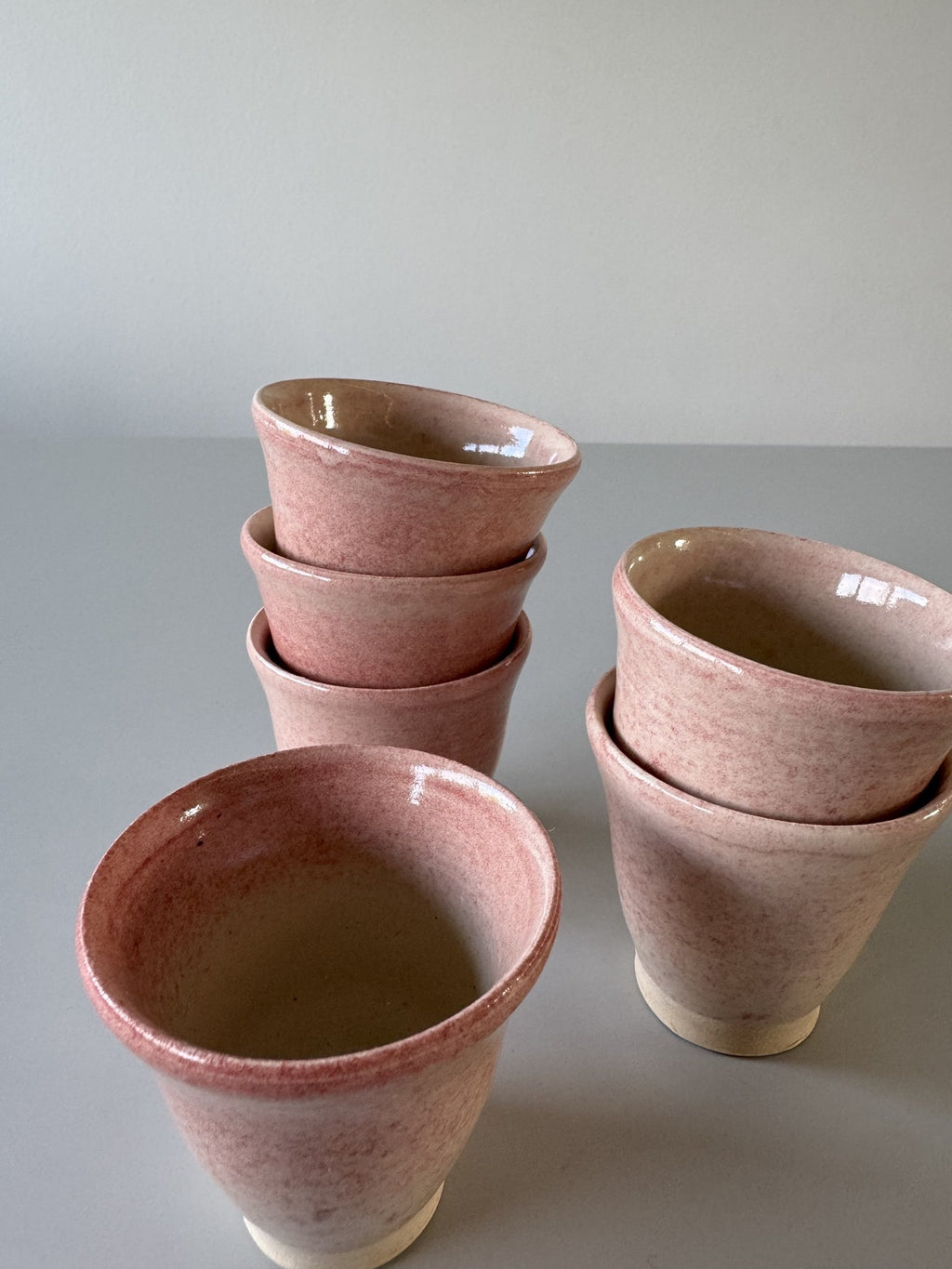 Rosa kopper, sæt af 6