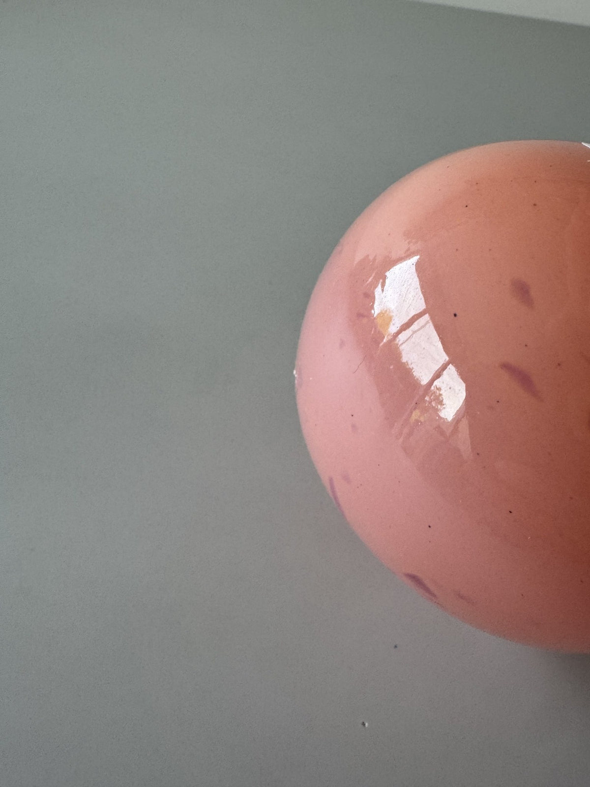 Lysestage i fersken glas