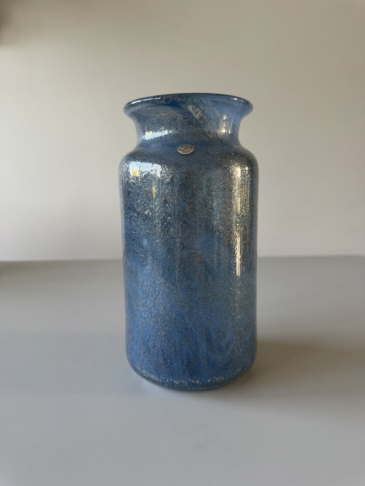 Stor cylinderformet glasvase