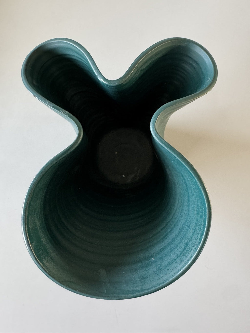 Petroleumsblå vase – billede 5 af 7