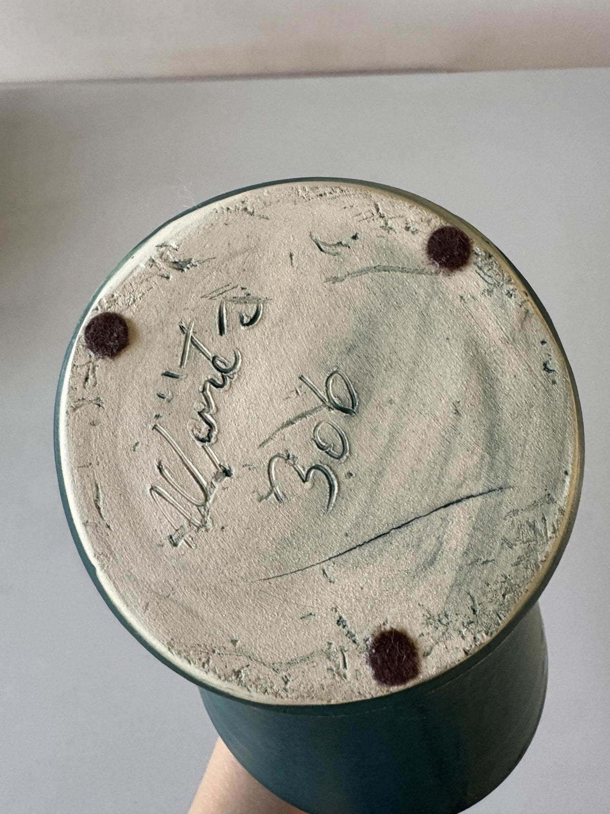 Petroleumsblå vase – billede 6 af 7