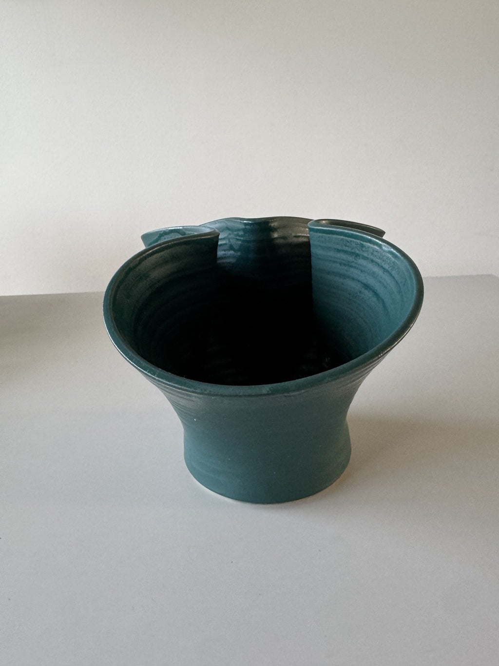 Petroleumsblå vase – billede 4 af 7